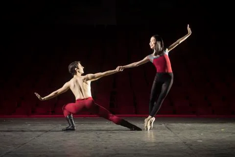 Ballet dance couple, posing. Stock Photos