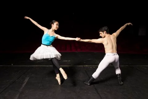 Ballet dance couple, posing. Stock Photos