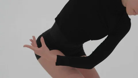 Ballet Dance Move Lean Close Up Stock Footage 128077792