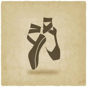 Ballet dance studio symbol old background Stock-Illustration
