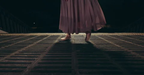 Ballet, dancer and pointe with shoes outdoor for street performance, creative Stock Footage 292876791