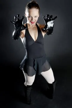 Ballet dancer in black clothes Foto stock