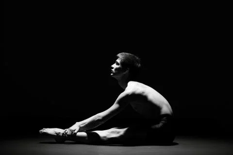 Ballet dancer in black Foto stock