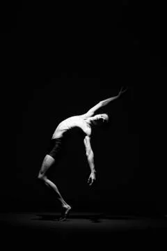 Ballet dancer in black Stock Photos
