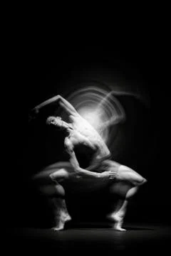 Ballet dancer in black Stock Photos