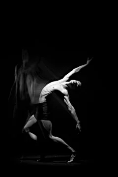 Ballet dancer in black Foto stock