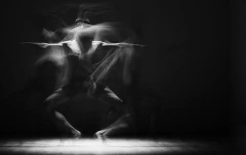 Ballet dancer in black Stock Photos