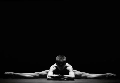 Ballet dancer in black Stock Photos