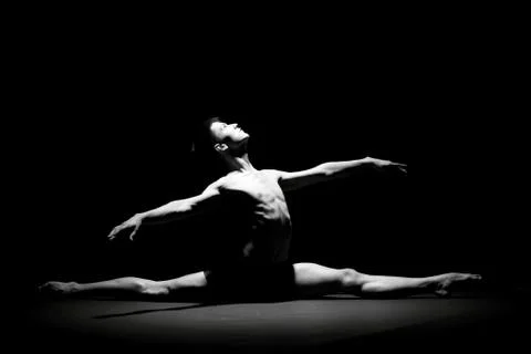 Ballet dancer in black Stock Photos