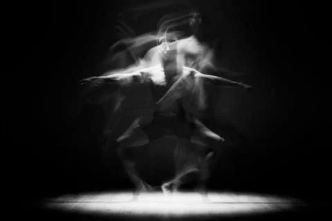 Ballet dancer in black Stock Photos