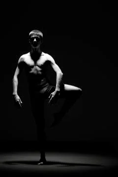Ballet dancer in black Stock Photos