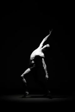 Ballet dancer in black Stock Photos