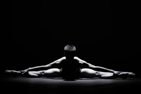 Ballet dancer in black Stock Photos