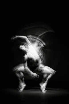 Ballet dancer in black Stock Photos