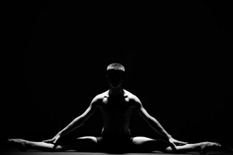 Ballet dancer in black Stock Photos