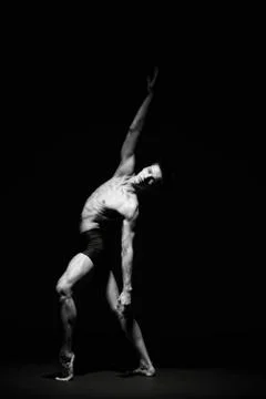 Ballet dancer in black Stock Photos