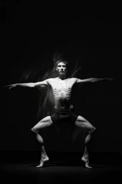 Ballet dancer in black Stock Photos