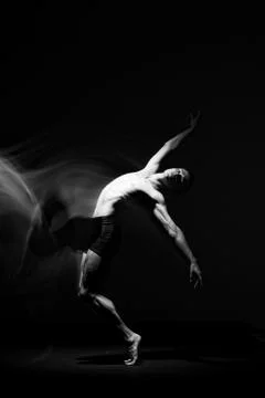 Ballet dancer in black Stock Photos