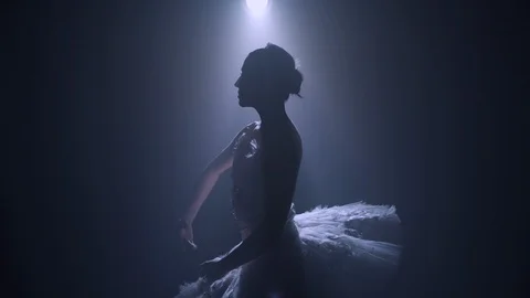 Ballet dancer bow on stage 스톡 동영상 126705403