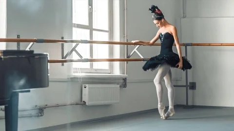 Ballet Dancer In Class Stock Footage