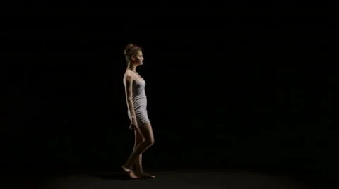 Ballet dancer is dancing alone on stage 動画素材 64524302