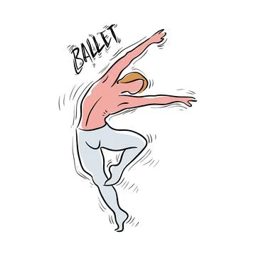 Ballet dancer Illustrazione stock