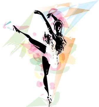 Ballet Dancer illustration Stock Illustration