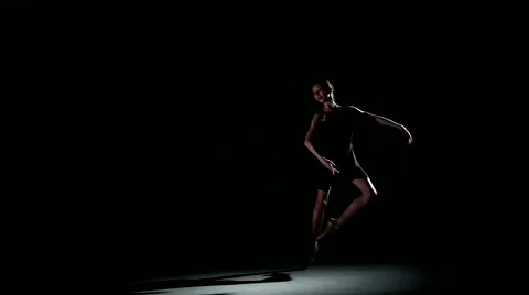Ballet dancer isolated on black background Video stock 54595640