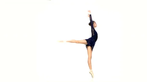 Ballet dancer isolated on white background Video stock 54594717