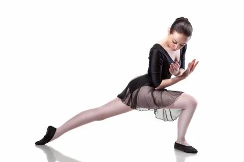 Ballet dancer isolated on white Stock-Fotos