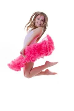 Ballet dancer jumping in tutu Stock Photos