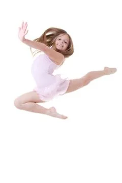 Ballet dancer leap Stock Photos