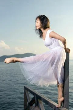 Ballet dancer outdoor Stock Photos