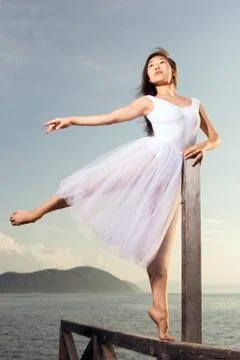 Ballet dancer outdoor Stock Photos