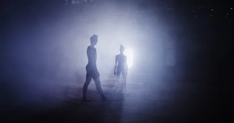 Ballet Dancer Performing Graceful Movement on Stage Stock Footage 275897945