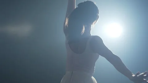 Ballet dancer performs dance elements of classical ballet Stock Footage 260071190