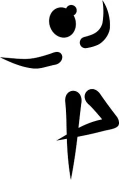 Ballet Dancer Pictogram Stock Illustration