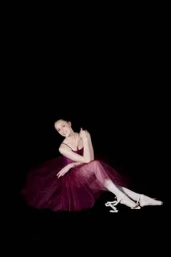 A ballet dancer posing gracefully Stock Photos