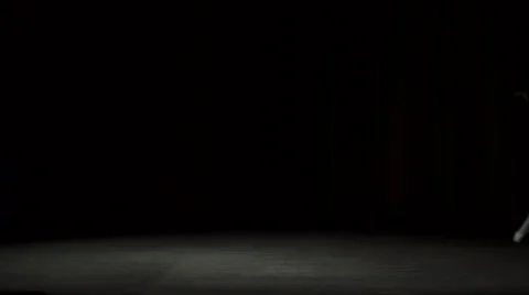 Ballet Dancer Posing On Stage Stock Footage 68186492