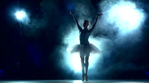 Ballet dancer posing on a studio background, slow motion 스톡 동영상 51773741