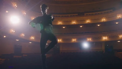 Ballet dancer practices before performance Stock Footage 238071607