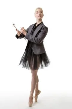 Ballet dancer ready to work Stock Photos
