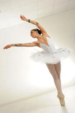 Ballet dancer tattooed Stock Photos