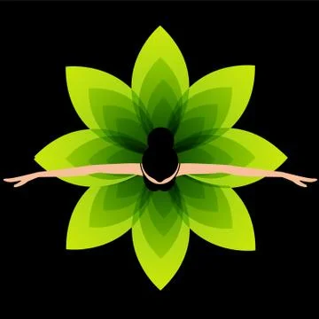 Ballet dancer top view  Stock Illustration