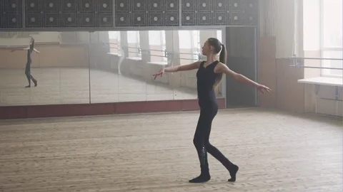 Ballet Dancer Training School Concept Vídeo Stock 72757087