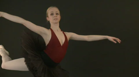 Ballet Dancer in Tutu Stock Footage