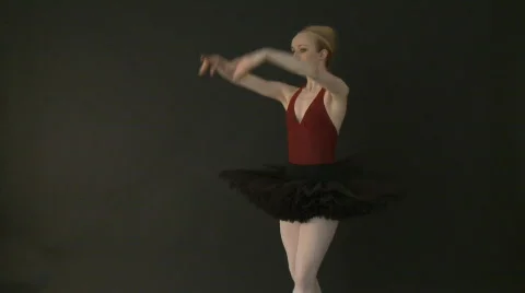 Ballet Dancer in Tutu Stock Footage