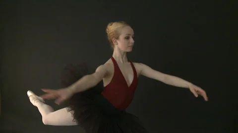 Ballet Dancer in Tutu - Slow Motion Stock Footage 740023