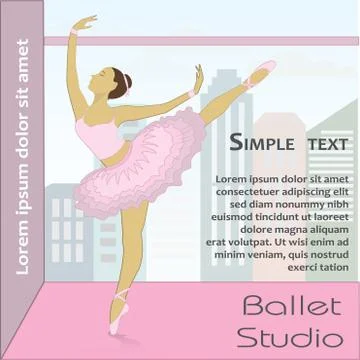 Ballet dancer, vector illustration. Stock Illustration