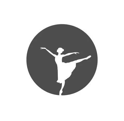 Ballet dancer on white Stock Illustration